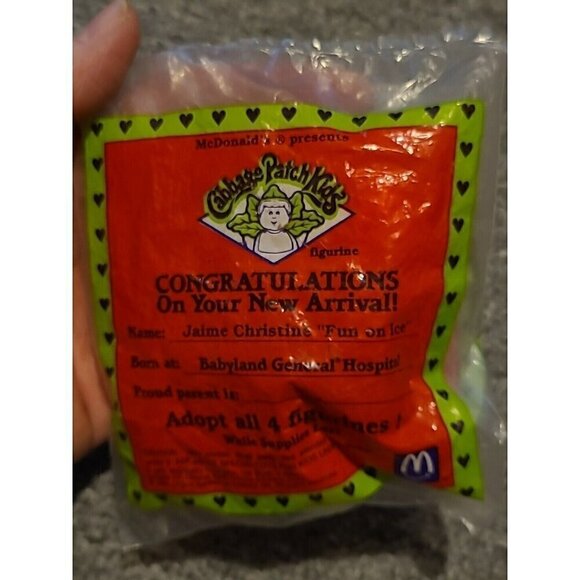 VTG  Retro 1993 New Sealed McDonald's Happy Meal Toy Cabbage Patch Kids Jamie - Picture 1 of 2